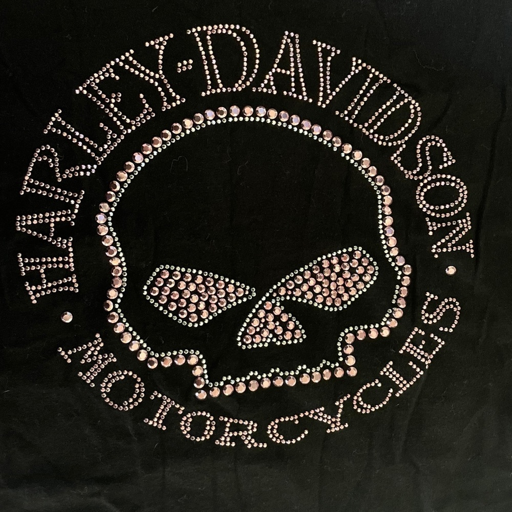 Harley Davidson rose gold/pink signature skull tee